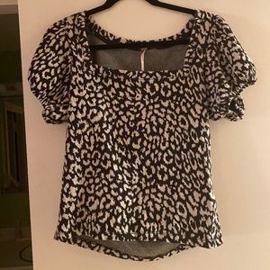 Free People Puffer Short Sleeve Top
